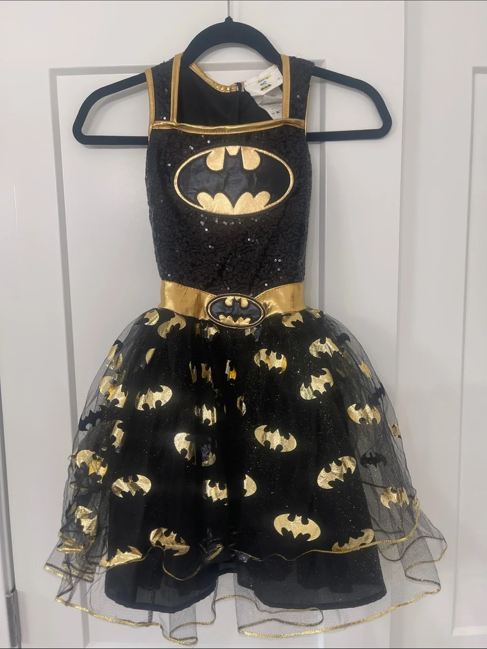 DC Comics Batgirl Sequin Tulle Dress - Black & Gold